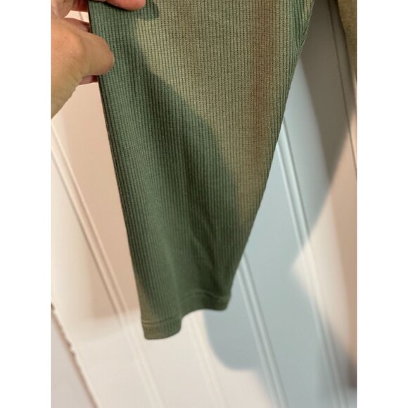 Falls Creek Womens Plus Size 2X Olive Green Tunic Top With Ribbed Sleeves - Picture 6 of 14